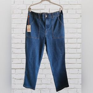Knox Rose Blue Relaxed Jeans with Classic Indigo Wash